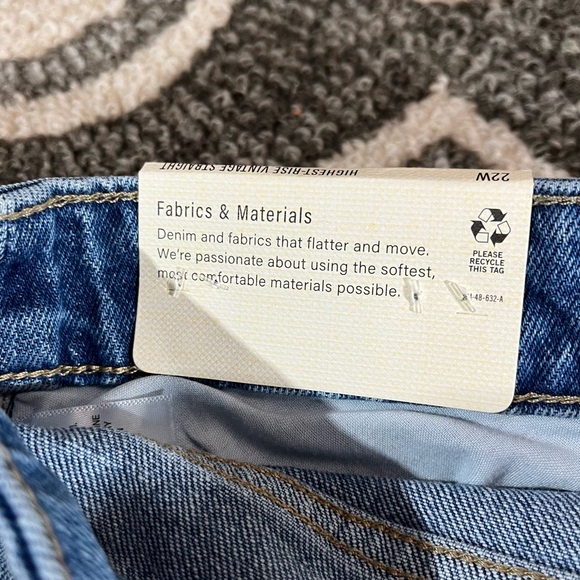 NWT Women’s a.n.a Highest Rise Vintage Straight Jeans 22W Plus Size - Picture 10 of 10